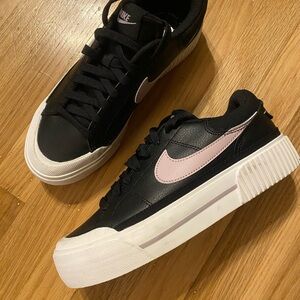 NEW Nike Court Legacy Lift Black Platinum Violet Womens